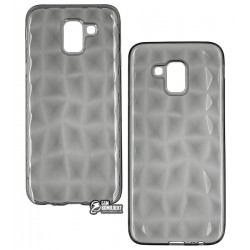 Чехол для Samsung Galaxy J6 2018, J600F, TPU Prism, силиконовый, прозрачный, gray