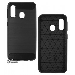 Чехол для Samsung A405F Galaxy A40 (2019), Polished carbon, силиконовый