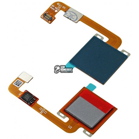 Шлейф для Xiaomi Redmi Note 4X, для сканера отпечатка пальца (Touch ID), серебристый