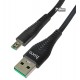 Кабель Micro-USB - USB, Hoco U53 Flash, 120см, до 4 Ампер, круглый, в тканевой оплетке