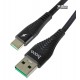 Кабель Type-C - USB, Hoco U53 Flash, 120см, до 5 Ампер, круглый, в тканевой оплетке