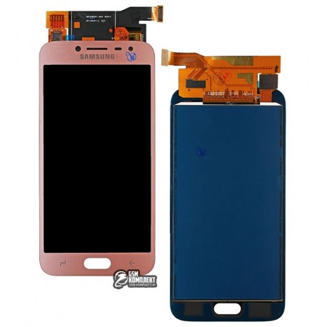 Дисплей для Samsung J250 Galaxy J2 (2018), розовый, с сенсорным экраном (дисплейный модуль), с регулировкой яркости, (TFT), Сopy
