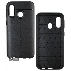 Чехол для Samsung A405F Galaxy A40, Ultimate Experience Leather, силиконовый, черный