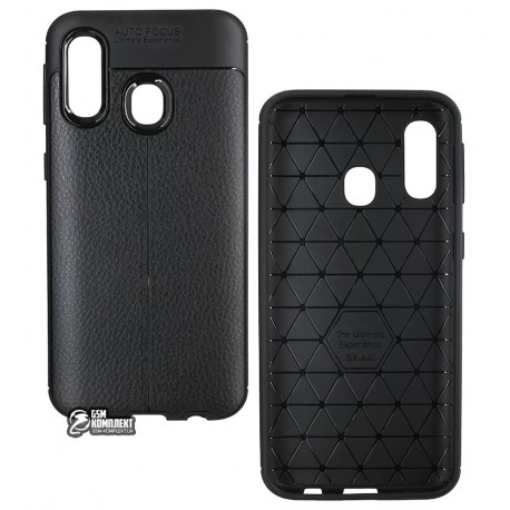 Чехол для Samsung A405F Galaxy A40, Ultimate Experience Leather, силиконовый, черный