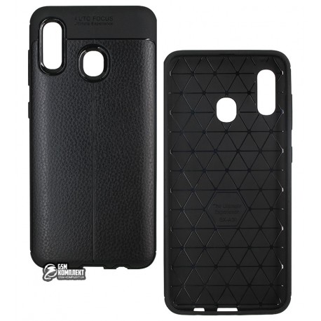 Чехол для Samsung A205F/A305F Galaxy A20/A30, Ultimate Experience Leather, силиконовый, черный Чехол для Samsung A205F/A305F Galaxy A20/A30, Ultimate Experience Leather, силиконовый, черный