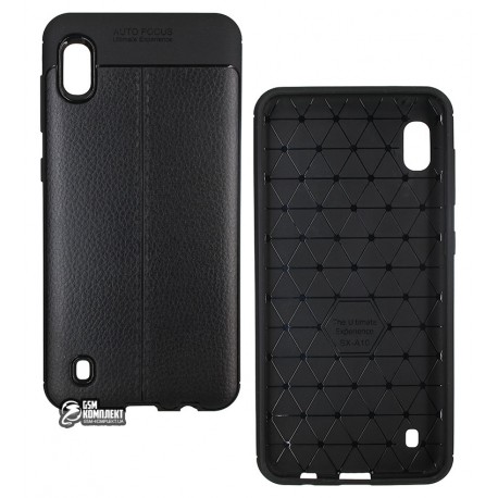 Чехол для Samsung A105F Galaxy A10, Ultimate Experience Leather, силиконовый, черный