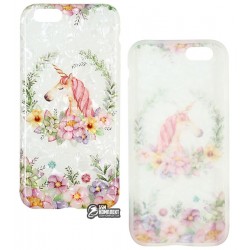 Чехол для iPhone 6, iPhone 6s, Blood of Jelly Cute case, силикон (unicorn with flowers) Чехол для iPhone 6, iPhone 6s, Blood of Jelly Cute case, силикон (unicorn with flowers)
