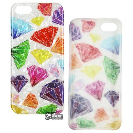Чехол для iPhone 5/5s/SE, Blood of Jelly Cute case, силикон (colorful diamonds)