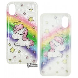Чехол для iPhone X, iPhone Xs, Blood of Jelly Cute case, силикон (unicorn rainbow) Чехол для iPhone X, iPhone Xs, Blood of Jelly Cute case, силикон (unicorn rainbow)