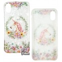 Чехол для iPhone X, iPhone Xs, Blood of Jelly Cute case, силикон (unicorn with flowers)