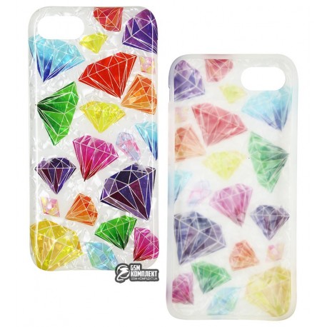 Чехол для iPhone 7, iPhone 8, Blood of Jelly Cute case, силикон (colorful diamonds)