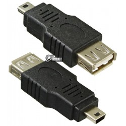 Переходник гнездо USB A- штекер mini USB 5pin Переходник гнездо USB A- штекер mini USB 5pin