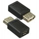Переходник гнездо USB A - гнездо micro USB