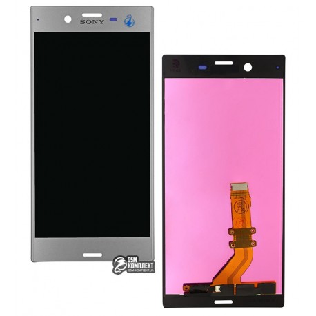 Дисплей для Sony F8332 Xperia XZ, сріблястий, з сенсорним екраном (дисплейний модуль),original (PRC)
