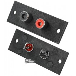 Гнездо RCA Ø2 монтажное на панели, прямоугольное