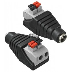 Гнездо питания DC 2,1/5,5мм, с клеммной колодкой (под зажим)