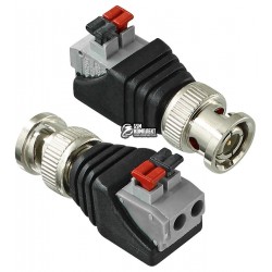 Штекер BNC с клеммной колодкой (под зажим)