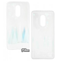 Чехол для Xiaomi Redmi 5, Lovely Stream, силиконовый с жидкостью, (winter forest)