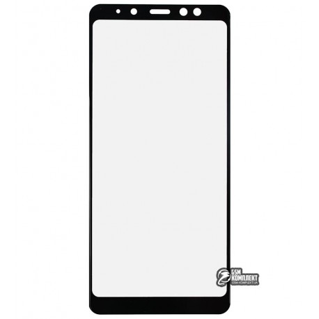 Закаленное защитное стекло для Samsung A730 Galaxy A8 Plus (2018), 3D Glass, 0,26 мм 9H, черное