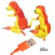 Кабель Micro USB - USB, Dog, круглый, 1 метр, 2,4А, оранжевый
