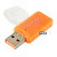 Картридер RS052 USB to microSD, оранжевый