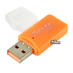 Картридер RS052 USB to microSD, оранжевый