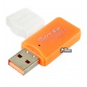Картридер RS052 USB to microSD, оранжевый