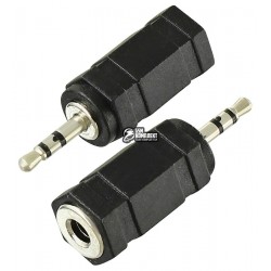 Переходник штекер JACK 2.5мм 3pin - гнездо 3.5мм 3pin, пластиковый корпус Переходник штекер JACK 2.5мм 3pin - гнездо 3.5мм 3pin, пластиковый корпус
