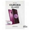 Загартоване захисне скло для Samsung G970 Galaxy S10e, 0,3мм, 3D, прозоре з лампою і UV клеєм