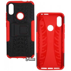 Чохол для Xiaomi Redmi Note 7, TOTO Dazzle kickstand 2 in 1, силікон + пластик, червоний колір