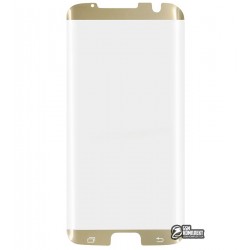 Закаленное защитное стекло для Samsung G935 Galaxy S7 Edge, 0,3мм, 3D с широким вырезом, золотое