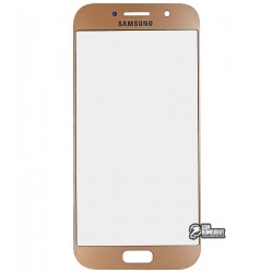 Стекло корпуса для Samsung A520F Galaxy A5 (2017), золотистое