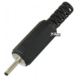 Штекер питания DC, 2,0/0,5мм, L=9,5мм, корпус пластик