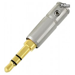 Штекер JACK 3,5мм 3pin (стерео), TCOM gold, металлический корпус Штекер JACK 3,5мм 3pin (стерео), TCOM gold, металлический корпус