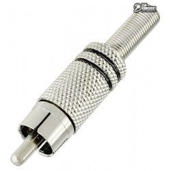 Штекер RCA металл с пружиной Ø4мм