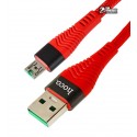 Кабель Micro-USB - USB, Hoco U53 Flash, 120см, до 4 Ампер, круглий, в тканинної оплітці