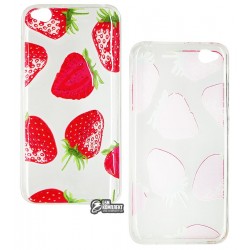 Чехол для Xiaomi Redmi Go, TPU, Juicy Print (клубничка)