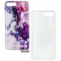 Чохол для iPhone 7 Plus / 8 Plus, Design Mramor Glossy case with pop socket (попсокет НЕ приклеєний), силікон, фіолет