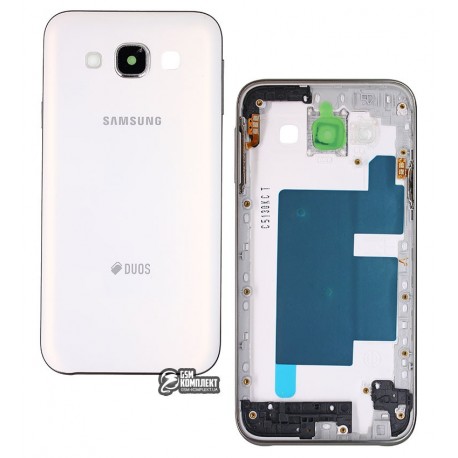 Корпус для Samsung E500H/DS Galaxy E5, білий, з боковими кнопками