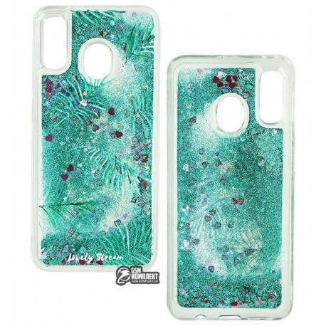 Чехол для Samsung A205F/A305F Galaxy A20/A30, Lovely Stream, силиконовый с жидкостью, аквариум, (green herbs) Чехол для Samsung A205F/A305F Galaxy A20/A30, Lovely Stream, силиконовый с жидкостью, аквариум, (green herbs)