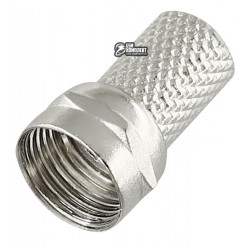 Штекер F (RG-6) накрутка, Ø7мм, L=18мм, цинк, тип 1 Штекер F (RG-6) накрутка, Ø7мм, L=18мм, цинк, тип 1