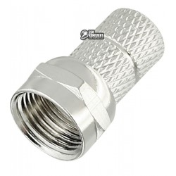 Штекер F (RG-59) накрутка, отверстие Ø4,8мм, латунь Штекер F (RG-59) накрутка, отверстие Ø4,8мм, латунь