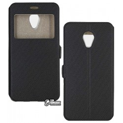 Чехол книжка для Meizu M5c, с окном, черная