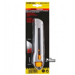 Нож канцелярский Sigma металлический 18мм, винтовой замок