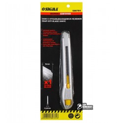 Нож канцелярский Sigma металлический 9мм, винтовой замок