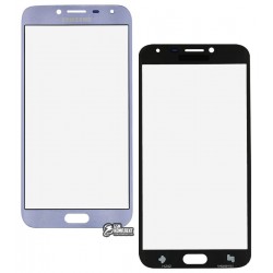 Стекло корпуса для Samsung J400F Galaxy J4, голубое