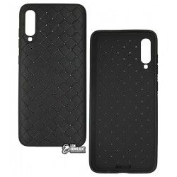 Чехол для Samsung Galaxy A70 (A705F), Weaving Case, силикон, черный