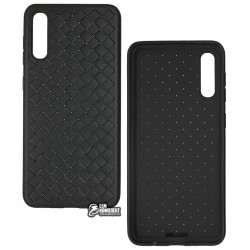 Чехол для Samsung Galaxy A50 (A505F), Weaving Case, силикон, черный
