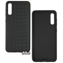 Чохол для Samsung A307 / A505 Galaxy A30s / A50 (2019), Weaving Case, силікон, чорний