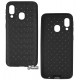 Чехол для Samsung Galaxy A40 (A405F), Weaving Case, силикон, черный
